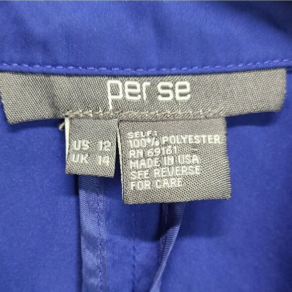 Per Se Women's Navy Blue Zip Up Jacket Size 12 New Without Tags - Picture 6 of 6
